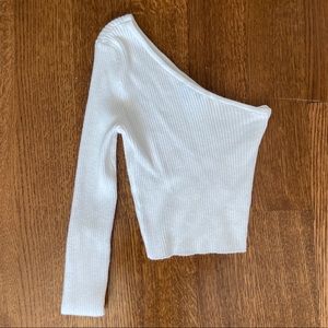 ❤️PACSUN white one shoulder long sleeve